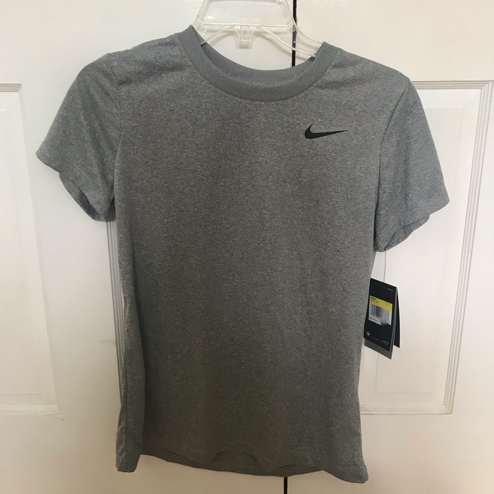 NWT Nike Dry Fit Short Sleeve Top Grey S